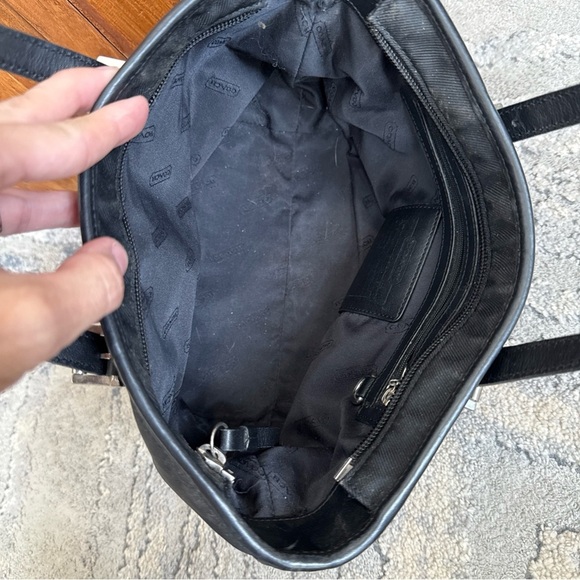 COACH Black Nylon Leather Vintage Tote Purse Hand Bag Purse Small 7447 F - Picture 10 of 12